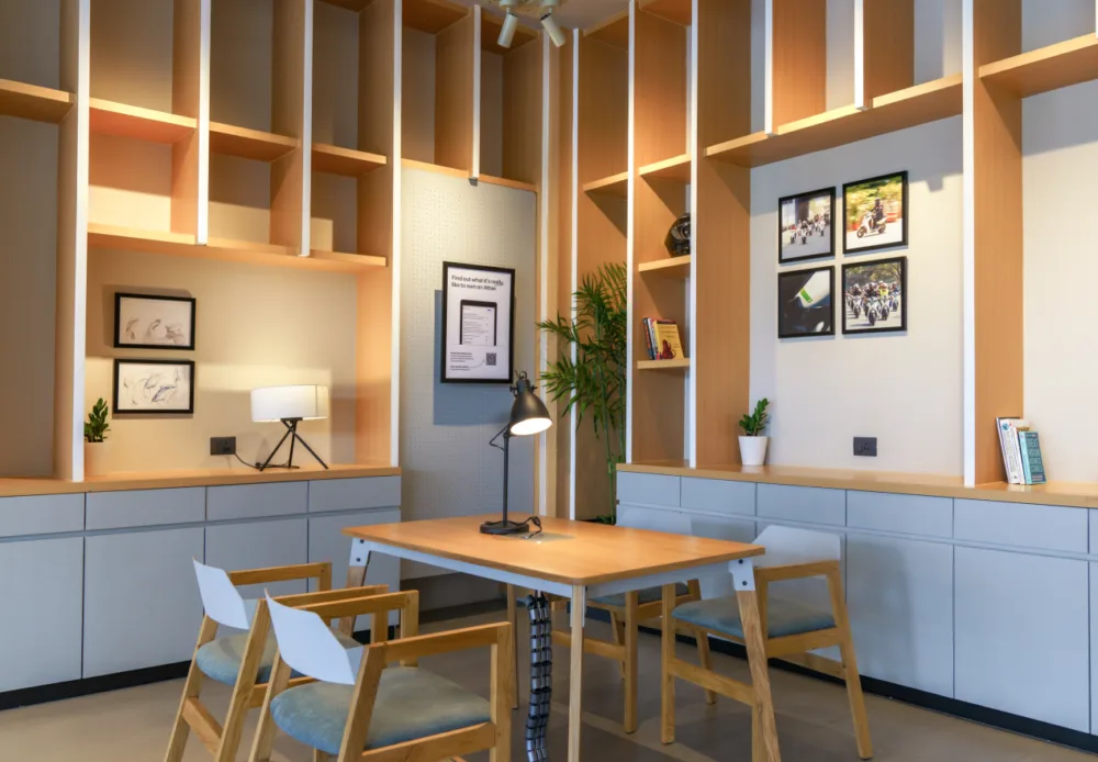 Showroom seating area, retail interior photography Bangalore