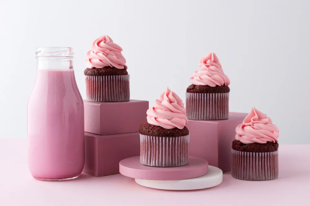Cupcakes pink drink