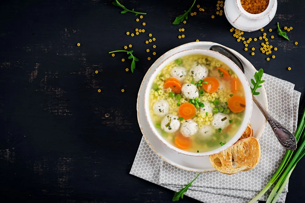 Italian meatball soup